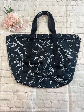 VS PINK Black Duffle Bag
